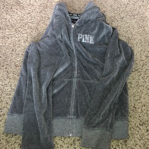 Victoria seceret pink zip up sweatshirt